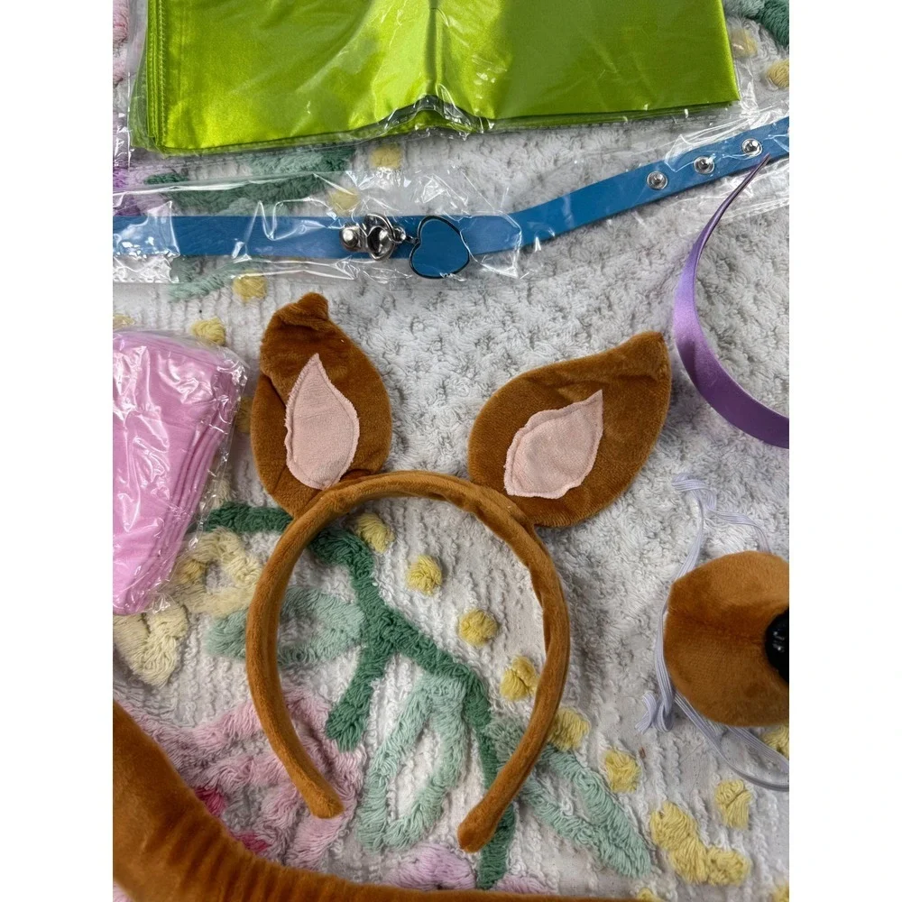 Deer‎ Costume Set Headband Tail Collar Nose Accessory Halloween